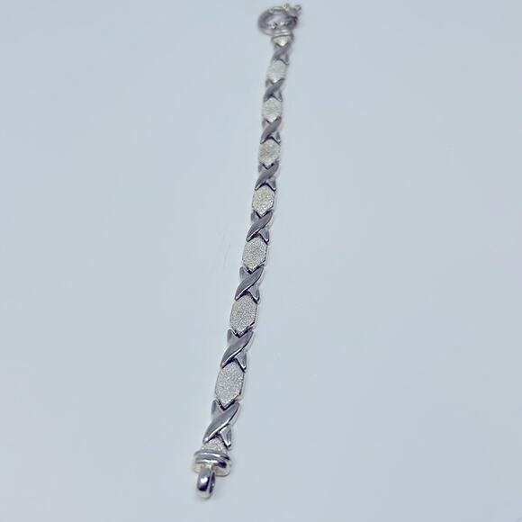 Vintage 925 Milor X Marks The Spot Bracelet in Sterling Silver - Picture 7 of 7
